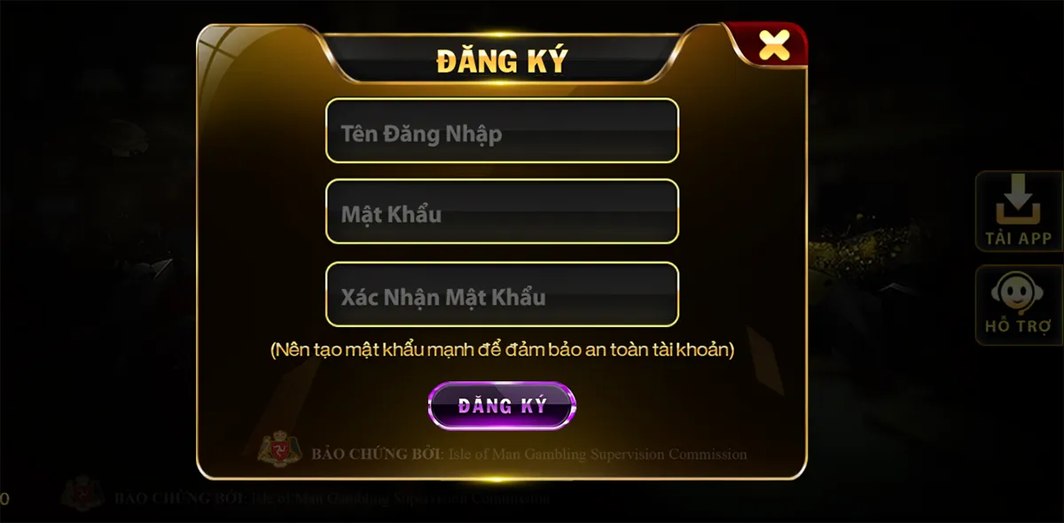 các bước đăng ký game bài đổi thưởng