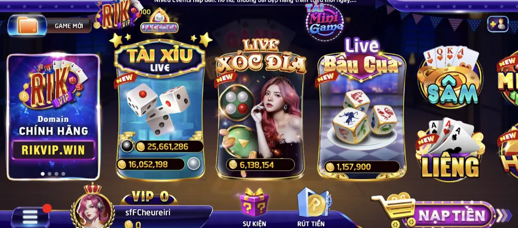 Kho game giải trí đa dạng