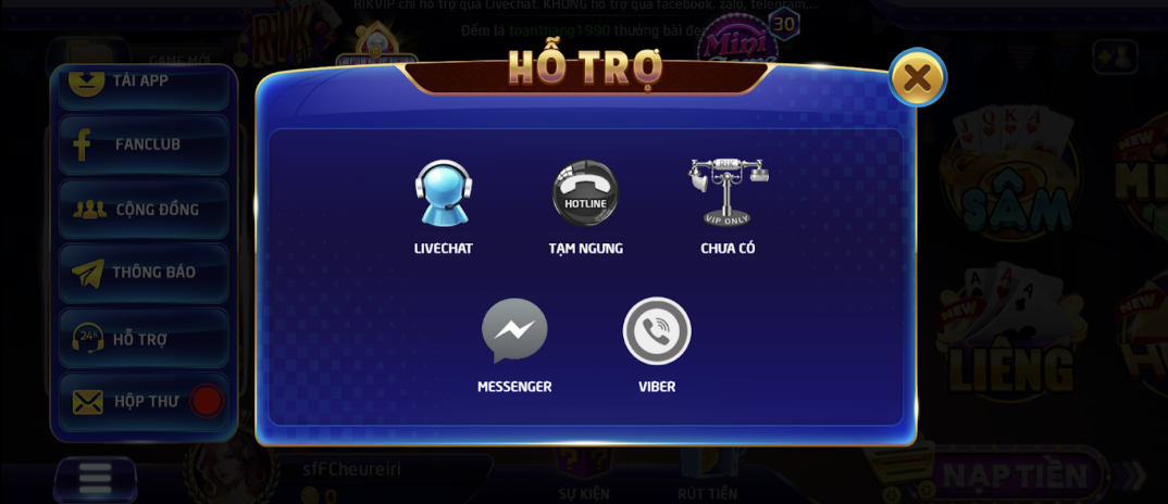 Rikvip có dịch vụ CSKH chuyên nghiệp