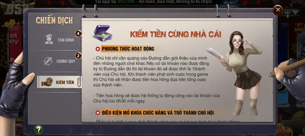 Điều khoản nhận ưu đãi tại đánh bài đổi thưởng B52 