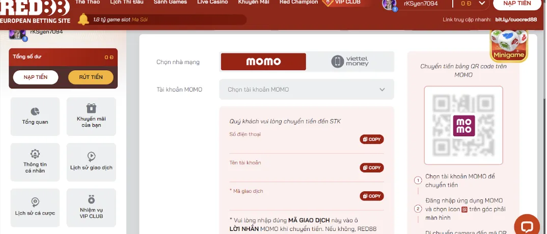 Chú ý khi tham gia nạp tiền vào sân chơi đình đám Red88