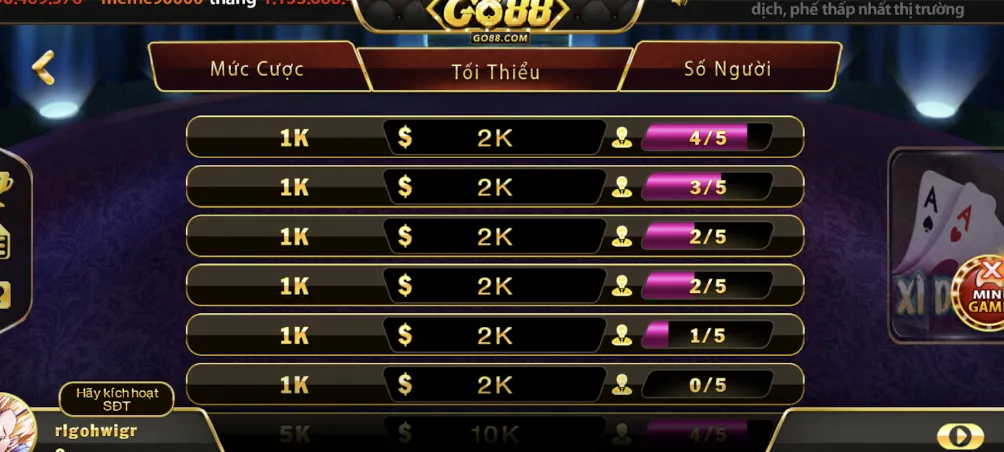 Bí quyết tham gia hoàn hảo game đổi thưởng Xì Dách từ Go88